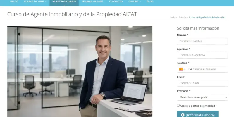 EANE: opiniones y análisis de sus cursos de agente inmobiliario